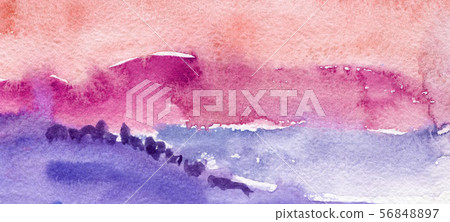 Hand Drawn Abstract Watercolor Landscape 56848897