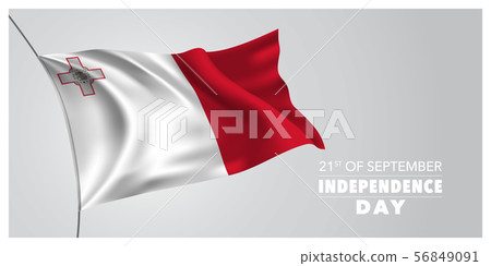 Malta independence day greeting card, banner, horizontal vector illustration 56849091