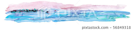 Hand Drawn Watercolor Landscape 56849318