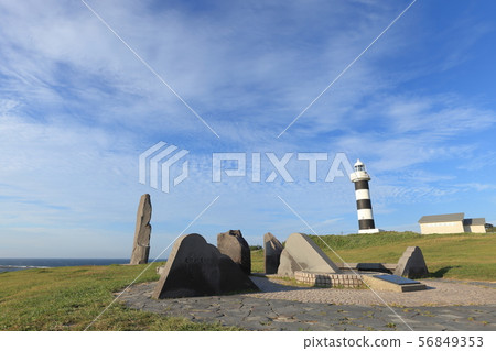 Monument on the latitude of 40 degrees north and Nidozaki Lighthouse 56849353
