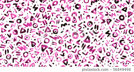 Hand Drawn Watercolor seamless pattern - Stock Illustration [56849498 ...