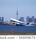 Airplane and Sky Tree 56849679