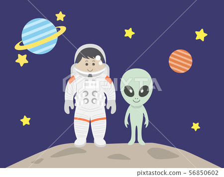 Astronaut and alien Astronaut and alien 56850602