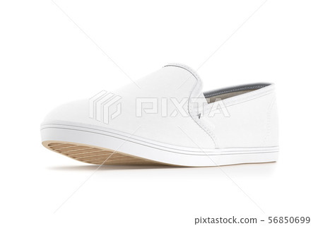 Blank white slip-on shoe design mockup,...-插圖素材 [56850699] - PIXTA圖庫