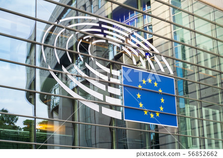 European Parliament building in Brussels, Belgium 56852662