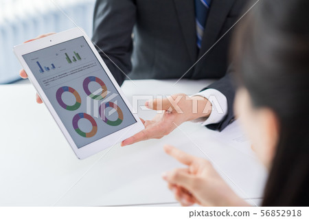 Businessman, business talk, proposal, meeting, faceless 56852918