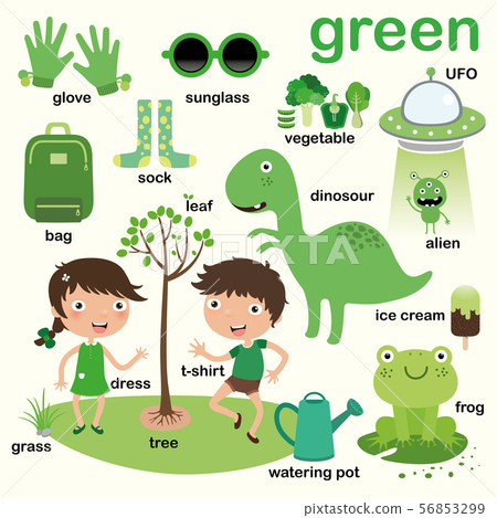 green color, Educate color and vocabulary english 56853299