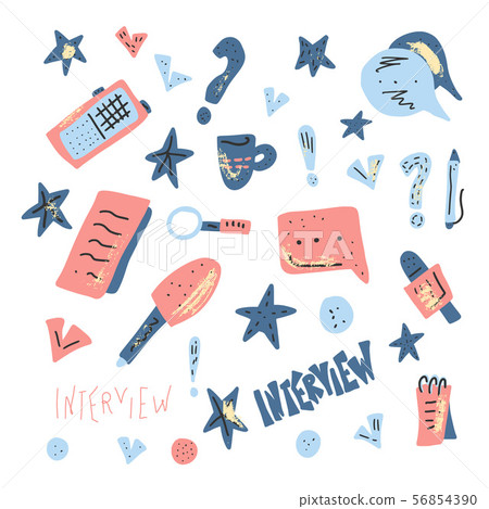 Interview design poster. Vector illustration. 56854390