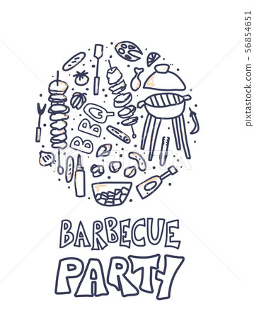 Barbecue composition. Vector design. Barbecue composition. Vector design. 56854651