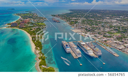 Bahamas Travel Photo Material Aerial Shooting Ship Sea Drone 56854765