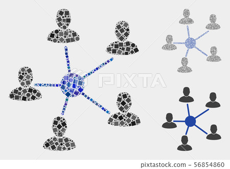 Users Relations Icon Collages of Squares and Circles 56854860