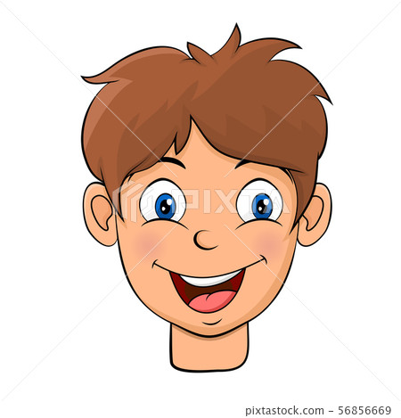little boy avatar head face cartoon design 56856669