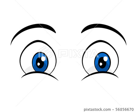 blue eyes comic cartoon design isolated on white 56856670