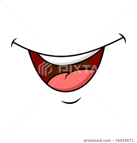 smile, mouth and tongue isolated cartoon design 56856671