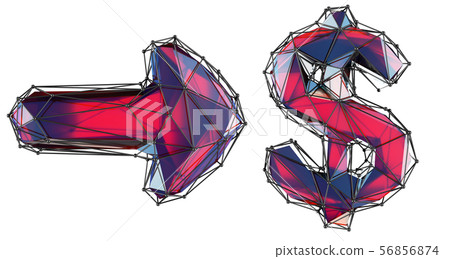 Symbol collection arrow and dollar made of red... - Stock Illustration ...