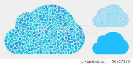 Cloud Icon Mosaics of Squares and Circles Cloud Icon Mosaics of Squares and Circles 56857580
