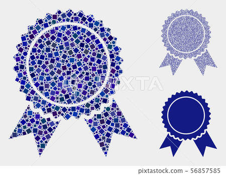 Certificate Seal Icon Mosaics of Squares and Circles 56857585