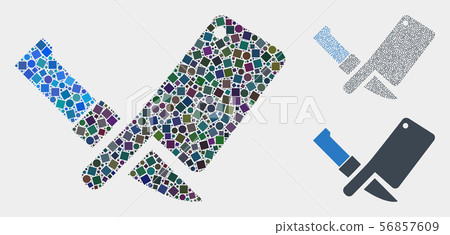 Butchery Knives Icon Mosaics of Squares and Circles Butchery Knives Icon Mosaics of Squares and Circles 56857609