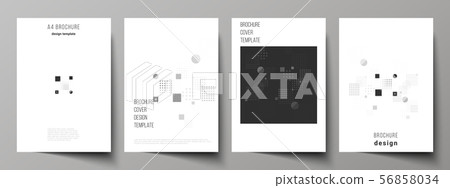 The vector layout of A4 format modern cover mockups design templates for brochure, magazine, flyer The vector layout of A4 format modern cover mockups design templates for brochure, magazine, flyer 56858034