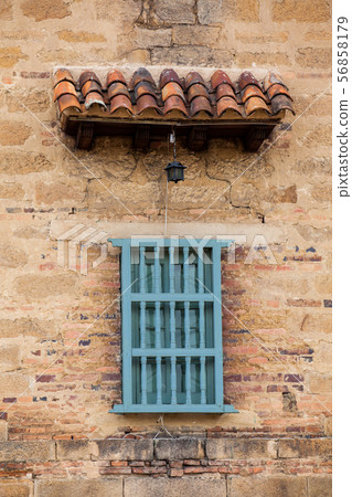 Detail of the walls and windows in Mongui 56858179