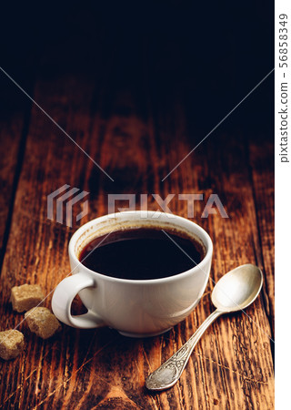 White cup of black coffee 56858349