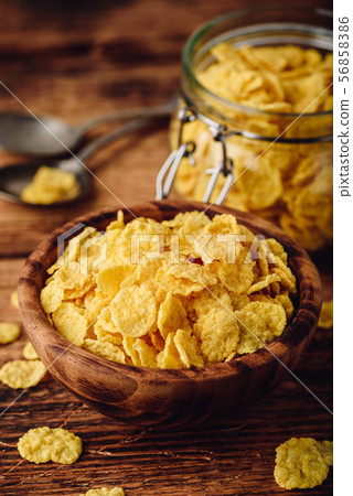 A Bowl oh Honey Star Corn Cereal Flakes 28899688 Stock Photo at