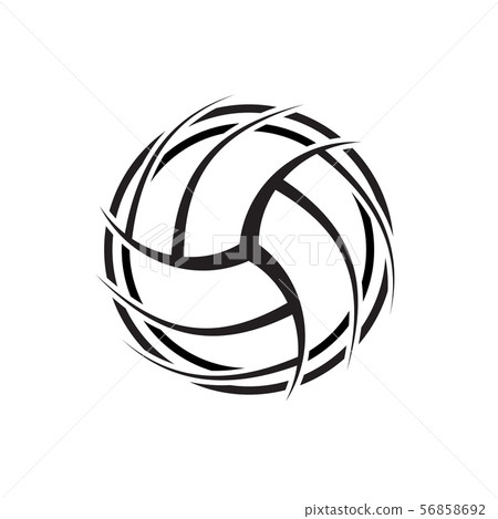 Volleyball outline abstract symbol background Volleyball outline abstract symbol background 56858692