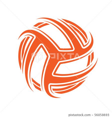 Volleyball abstract orange symbol wallpaper Volleyball abstract orange symbol wallpaper 56858693