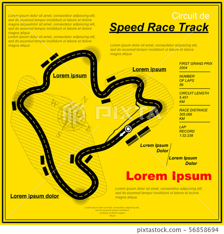 Two yellow race circuit background 56858694
