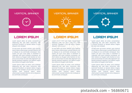 Colorful vertical infographic banner set Colorful vertical infographic banner set 56860671
