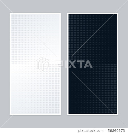 Black and white contrast halftone banner set Black and white contrast halftone banner set 56860673