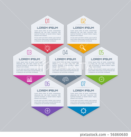 Hexagonal infographic template 56860680