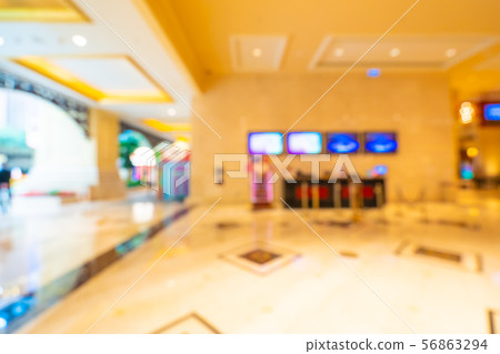 Abstract blur and defocused hotel lobby interior 56863294
