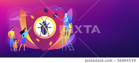 Home pest insects control concept banner header 56864539