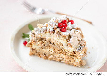 Kiev or Dacquoise cake with buttercream Kiev or Dacquoise cake with buttercream 56865693