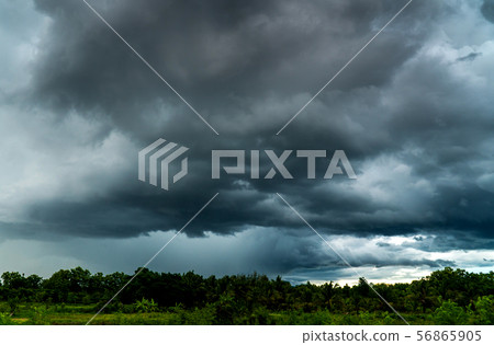 thunder storm sky Rain clouds thunder storm sky Rain clouds 56865905