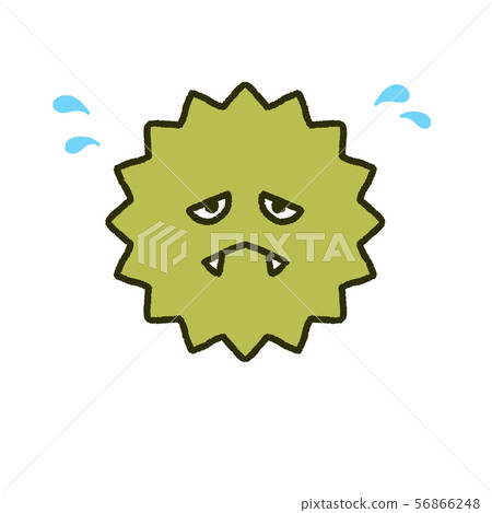 Weak virus, hand-drawn illustration Weak virus, hand-drawn illustration 56866248