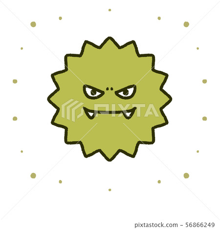 Cheerful virus, hand-drawn illustration 56866249