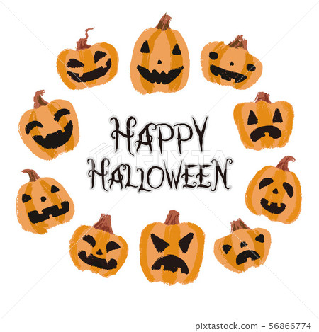 Halloween ghost pumpkin with various expressions 56866774