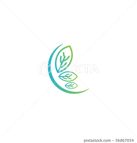 nature leaf logo design vector illustration icon - Stock Illustration ...