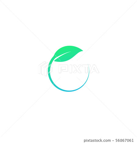 nature leaf logo design vector illustration icon - Stock Illustration ...