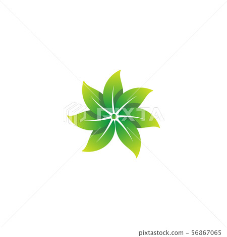 nature leaf logo design vector illustration icon - Stock Illustration ...