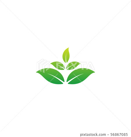 nature leaf logo design vector illustration icon - Stock Illustration ...
