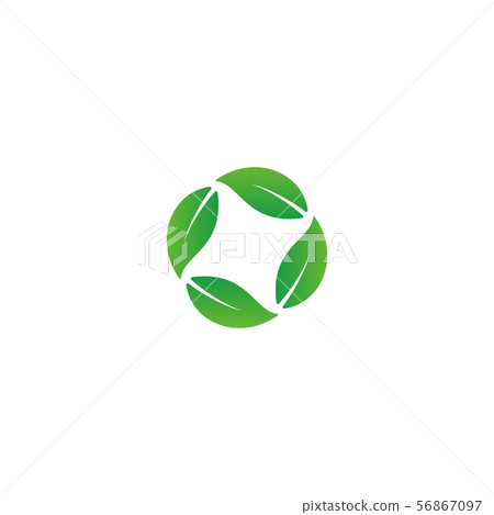 nature leaf logo design vector illustration icon - Stock Illustration ...