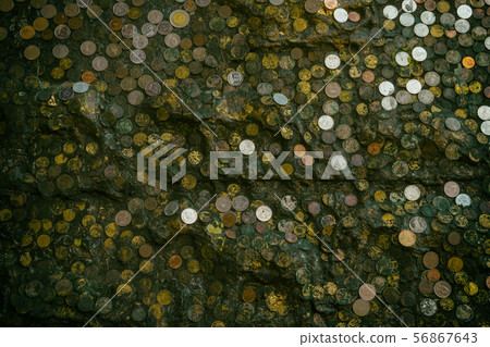 Thai of coins texture background money bath Thai of coins texture background money bath 56867643