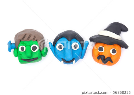 Play dough Dracula and Pumpkin and Monster 56868235