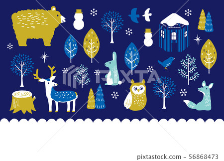 Visiting the cold winter animals 56868473