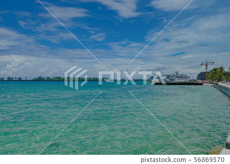Bahamas Travel Photo Material Aerial Shooting Ship Sea Drone Bahamas Travel Photo Material Aerial Shooting Ship Sea Drone 56869570