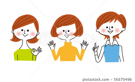 Three smiling women 56870496