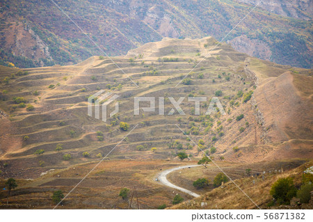 Picture of picturesque mountain terrain with green vegetation on summer 56871382